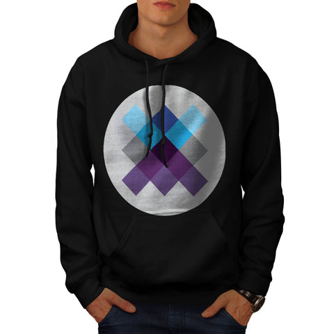 Multi Square Circle Mens Hoodie