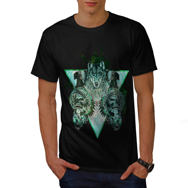 Wolf Indian Curse Mens T-Shirt