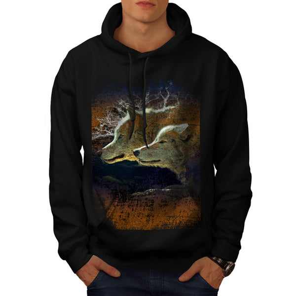 Wild Nature Wolf Pack Mens Hoodie