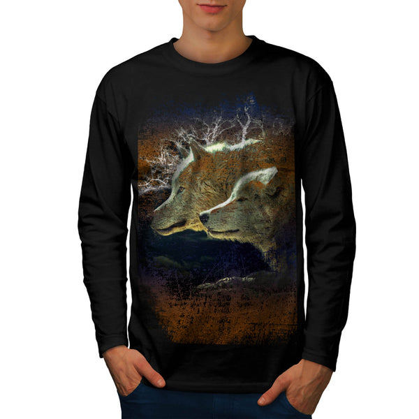 Wild Nature Wolf Pack Mens Long Sleeve T-Shirt