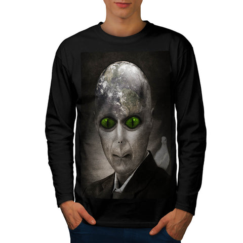 Creepy Alien Planet Mens Long Sleeve T-Shirt