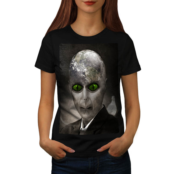 Creepy Alien Planet Womens T-Shirt