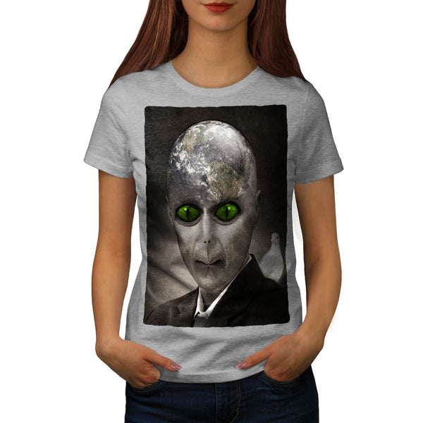 Creepy Alien Planet Womens T-Shirt