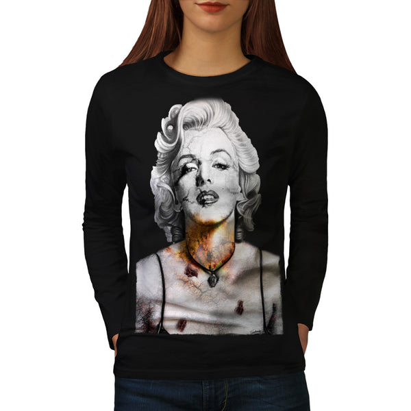 Marilyn Monroe Retro Womens Long Sleeve T-Shirt