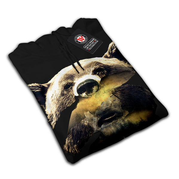 Grizzly Bear Camping Mens Hoodie