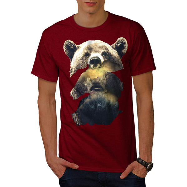 Grizzly Bear Camping Mens T-Shirt