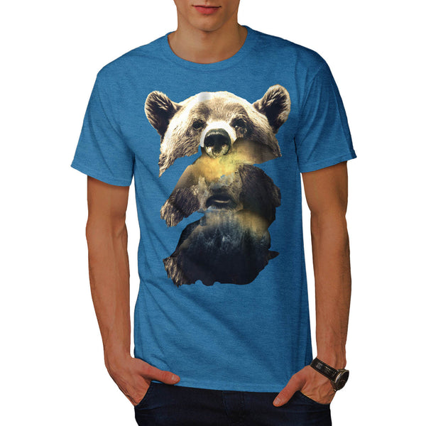 Grizzly Bear Camping Mens T-Shirt