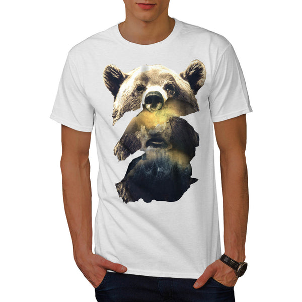 Grizzly Bear Camping Mens T-Shirt