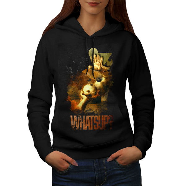 Whats Up Devil Lair Womens Hoodie