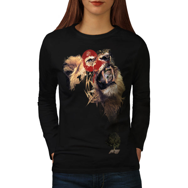 Lion King of Africa Womens Long Sleeve T-Shirt