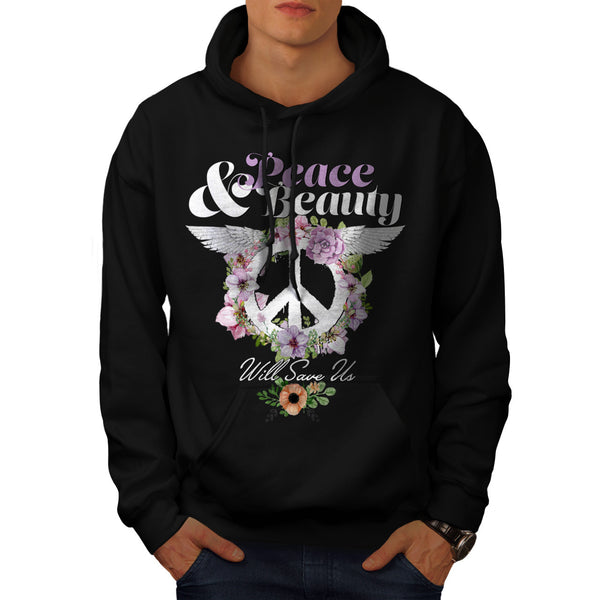Peace and Beauty Will Mens Hoodie