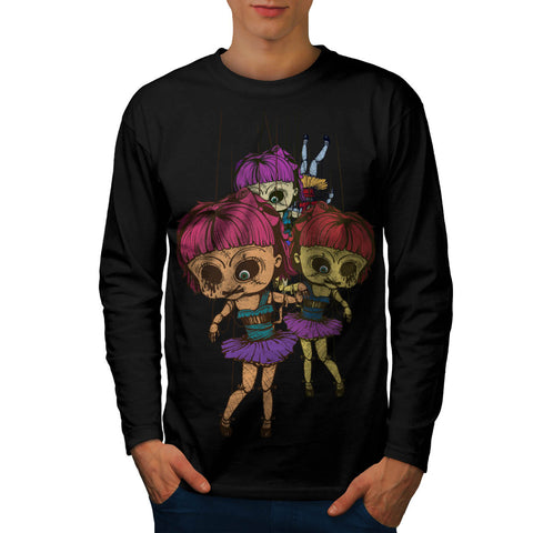 Creepy Freaky Doll Mens Long Sleeve T-Shirt