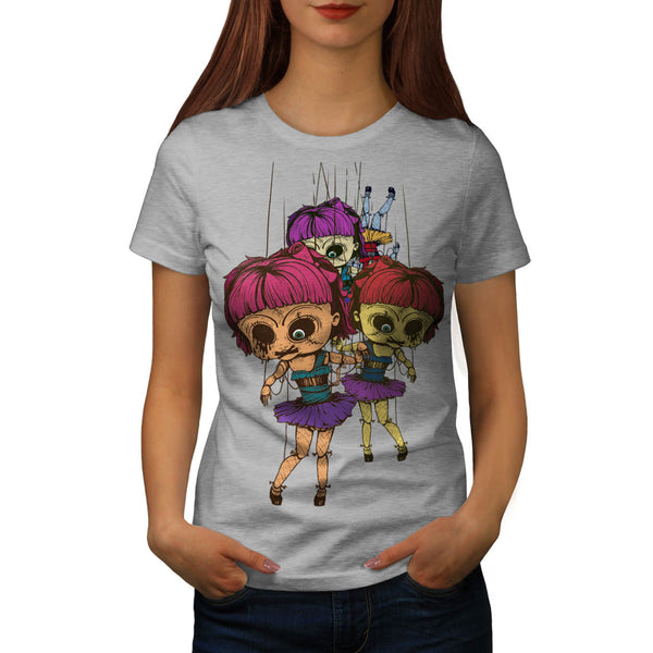 Creepy Freaky Doll Womens T-Shirt
