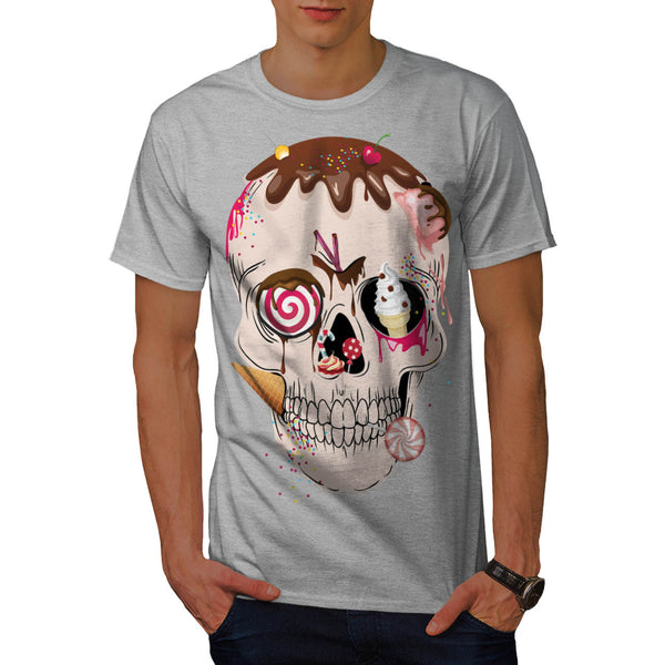 Skull Sugar Head Art Mens T-Shirt