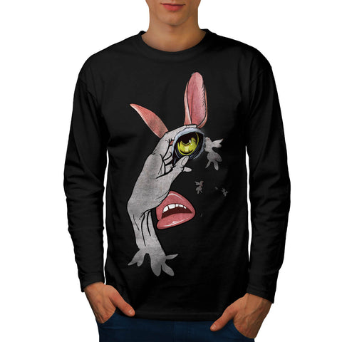 Creepy Abstract Face Mens Long Sleeve T-Shirt