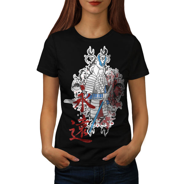 Japan Samurai Warrior Womens T-Shirt