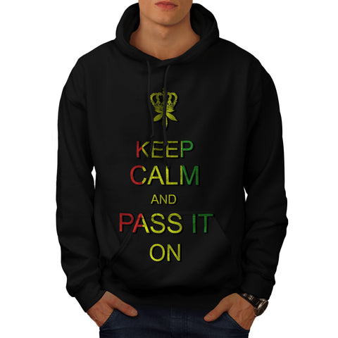 Keep Calm Pass It Mens Hoodie