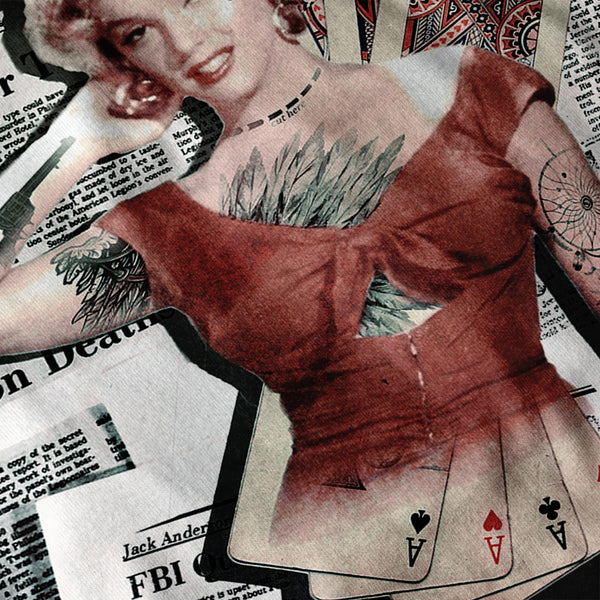 Marilyn Monroe Card Mens Long Sleeve T-Shirt