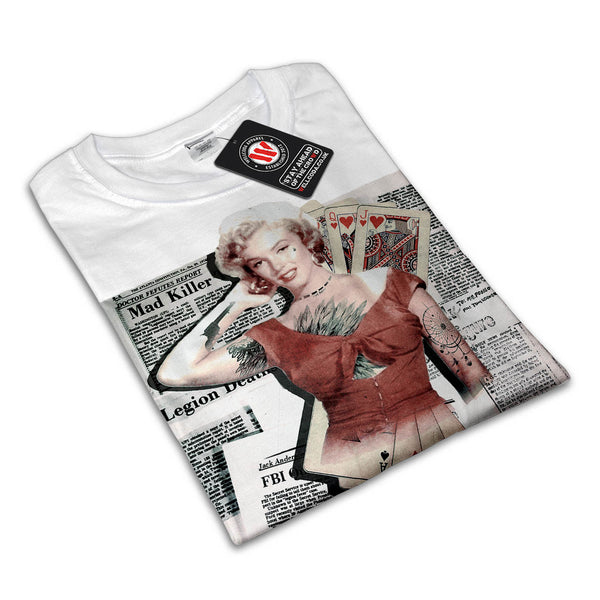 Marilyn Monroe Card Womens T-Shirt