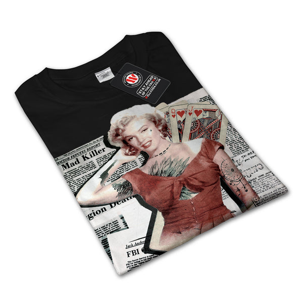 Marilyn Monroe Card Mens Long Sleeve T-Shirt