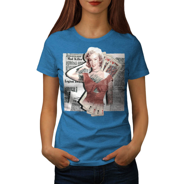 Marilyn Monroe Card Womens T-Shirt