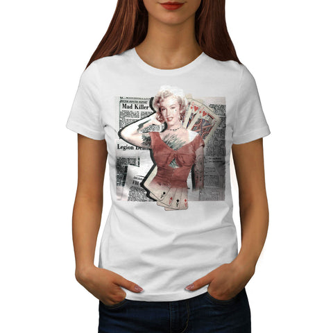 Marilyn Monroe Card Womens T-Shirt