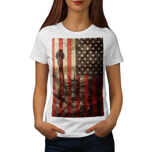 Statue Liberty USA Womens T-Shirt