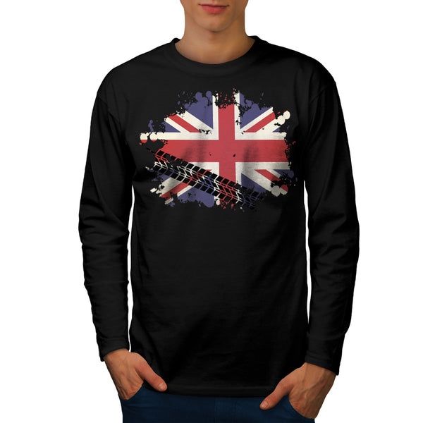 Union Jack UK Flag Mens Long Sleeve T-Shirt