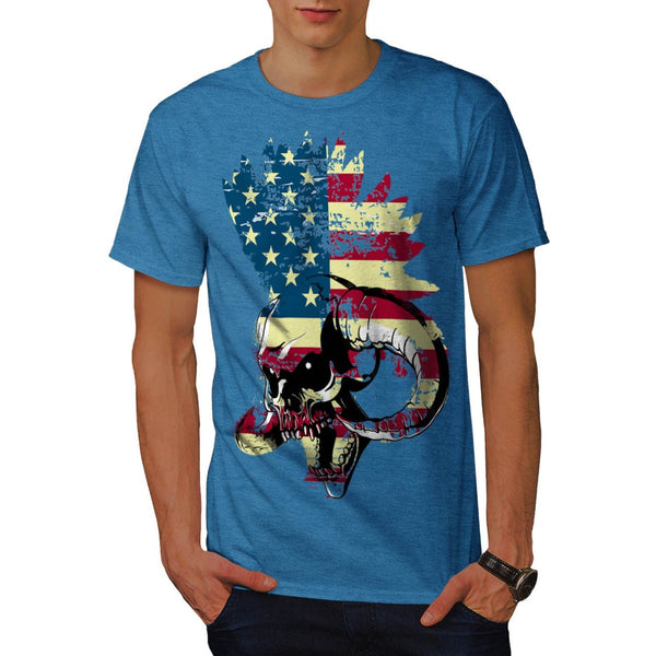 American USA Skull Mens T-Shirt