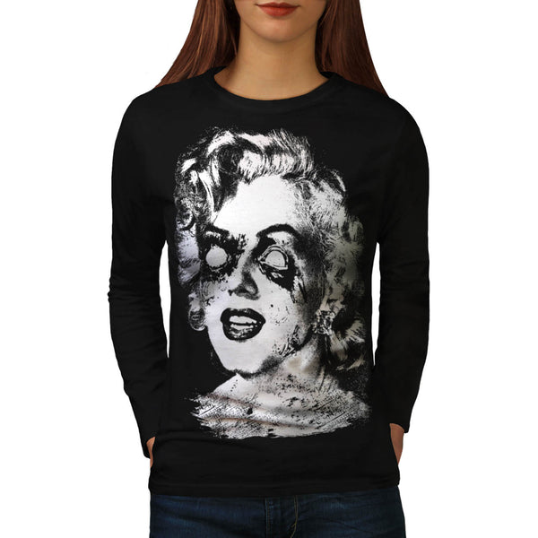 Marilyn Monroe Horror Womens Long Sleeve T-Shirt