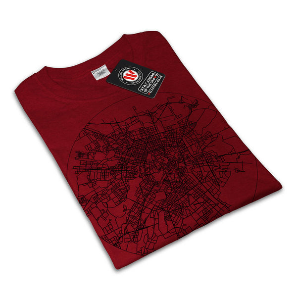 Italy Milan City Map Womens T-Shirt