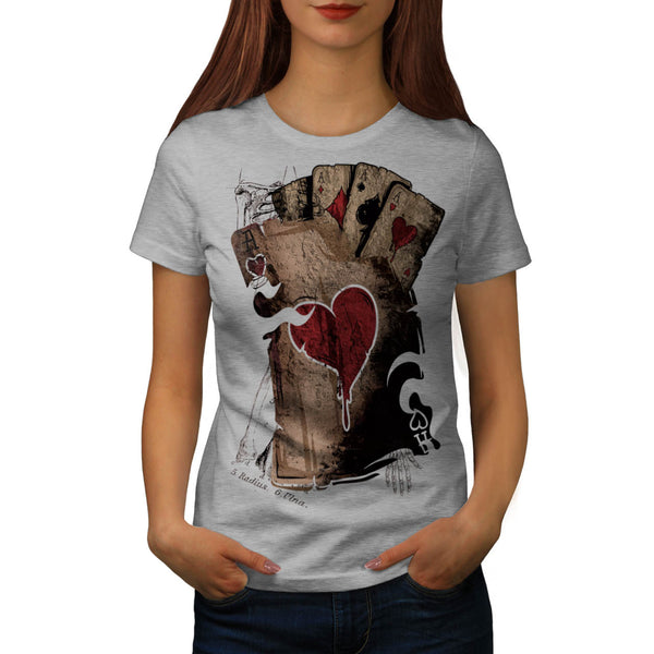Gambler Death Card Womens T-Shirt