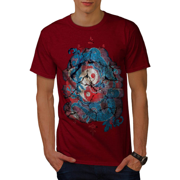 Yin Yang Dragon Life Mens T-Shirt