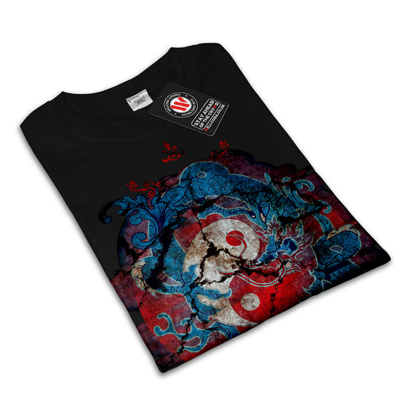 Yin Yang Dragon Life Mens T-Shirt