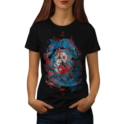 Yin Yang Dragon Life Womens T-Shirt