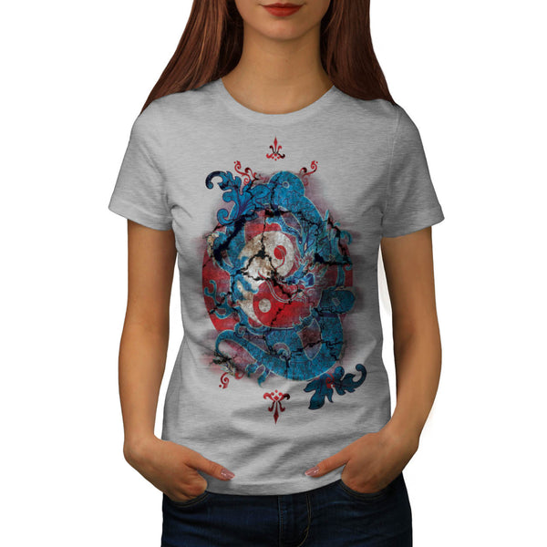 Yin Yang Dragon Life Womens T-Shirt