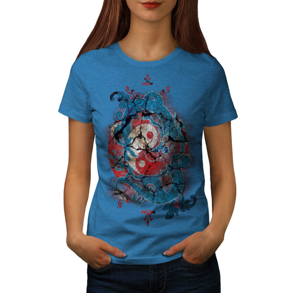 Yin Yang Dragon Life Womens T-Shirt