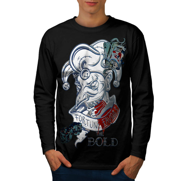 Fortune Favors Bold Mens Long Sleeve T-Shirt