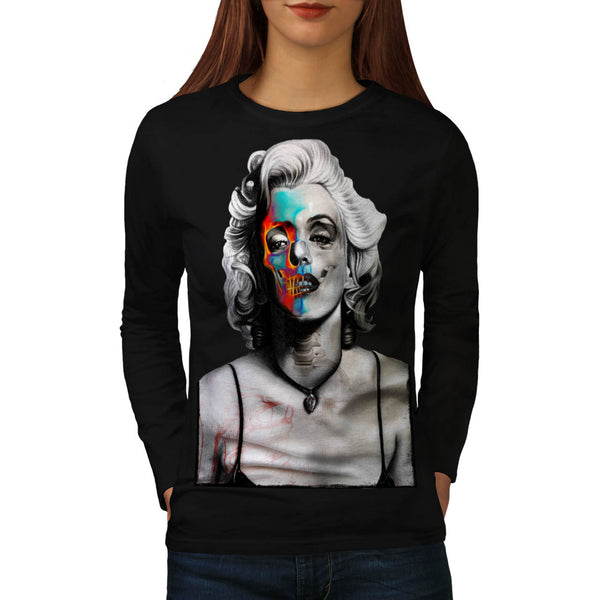 Marilyn Monroe Face Womens Long Sleeve T-Shirt