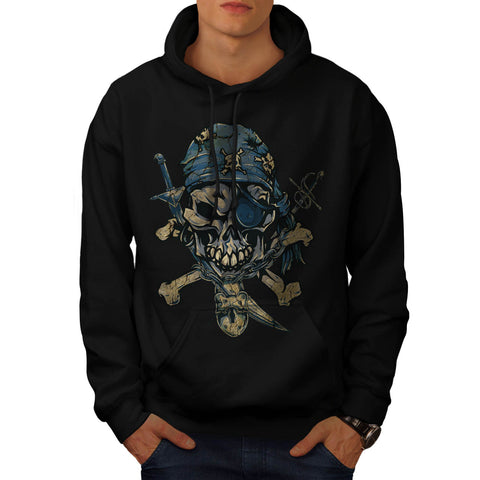 Skull Pirate Head Art Mens Hoodie