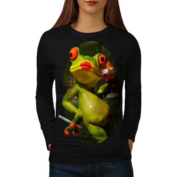 Glamour Frog Smoke Womens Long Sleeve T-Shirt