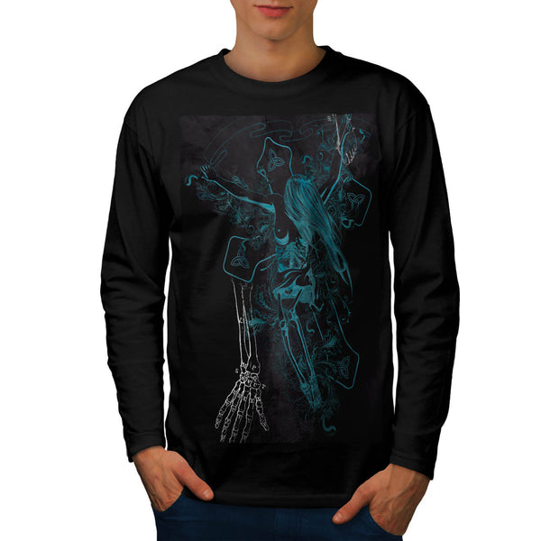 Skull Angel Body Soul Mens Long Sleeve T-Shirt