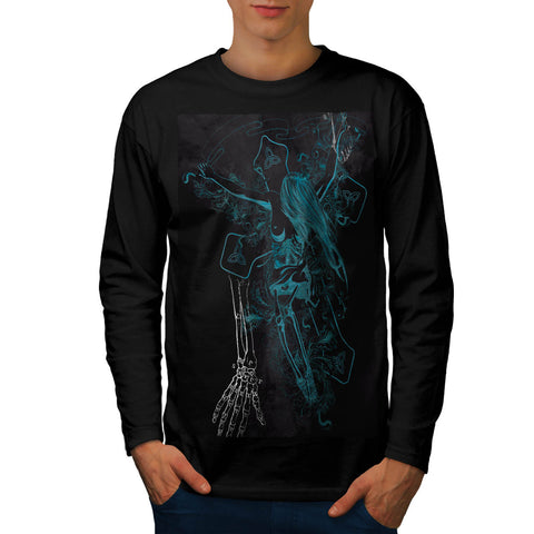 Skull Angel Body Soul Mens Long Sleeve T-Shirt
