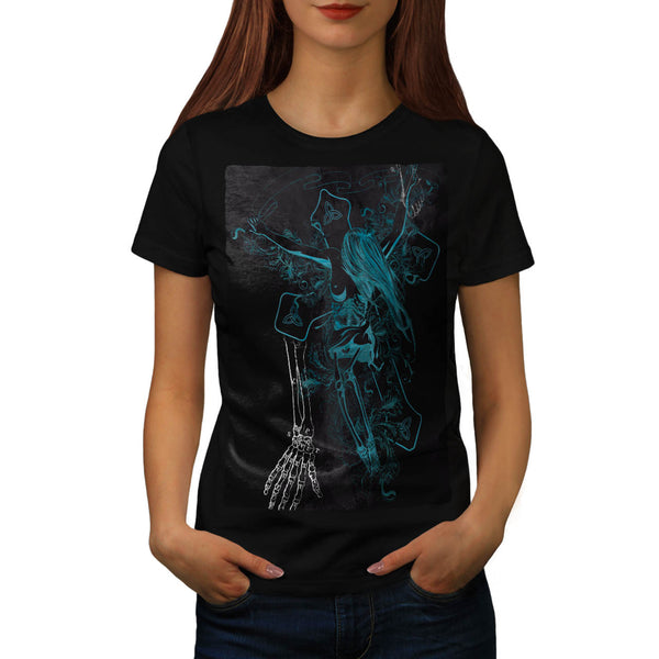 Skull Angel Body Soul Womens T-Shirt