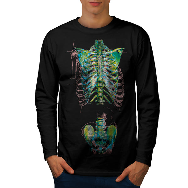 Skull Body Bones Art Mens Long Sleeve T-Shirt