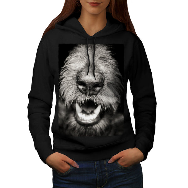 Dog Close Up Face Womens Hoodie