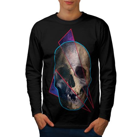 Skull Indian Head Art Mens Long Sleeve T-Shirt