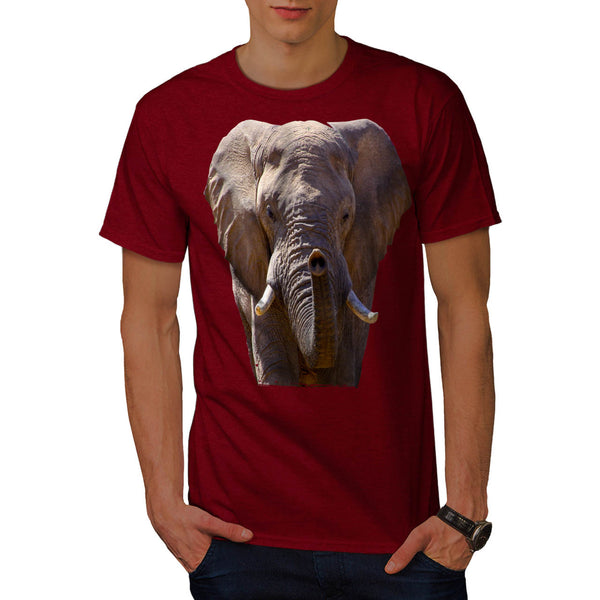 Wild Elephant Head Mens T-Shirt
