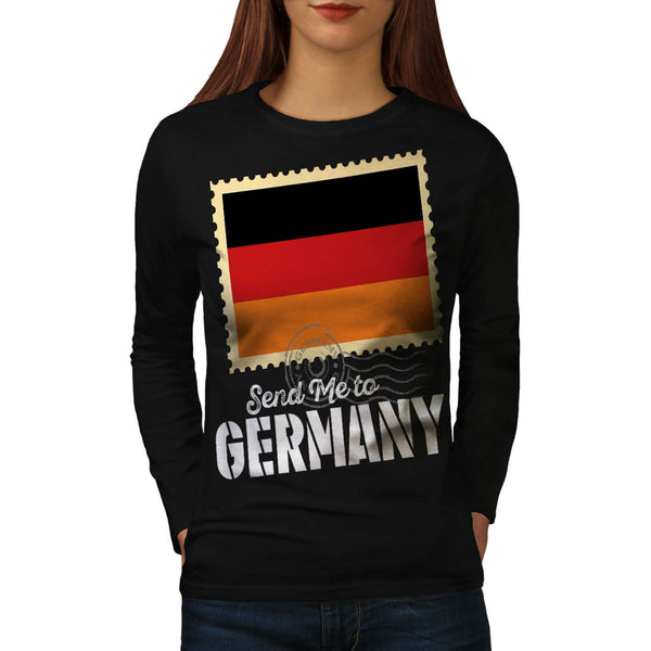 Classic Germany Flag Womens Long Sleeve T-Shirt