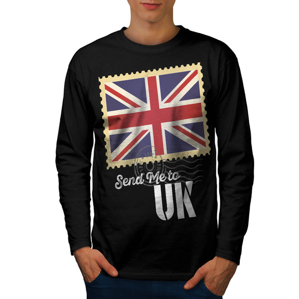 UK Britain Flag Life Mens Long Sleeve T-Shirt